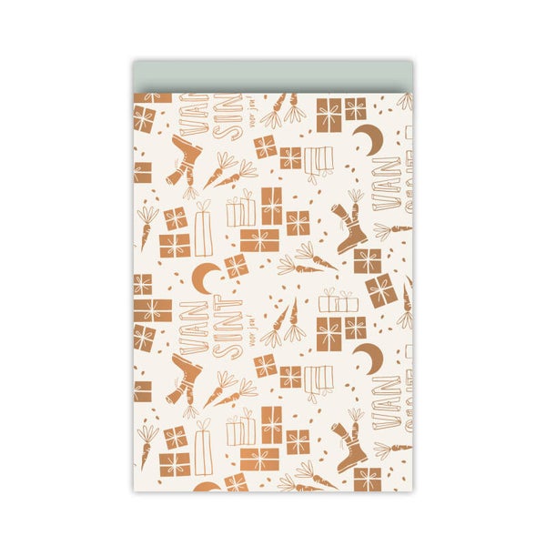 sint cadeauzakje brons mint L