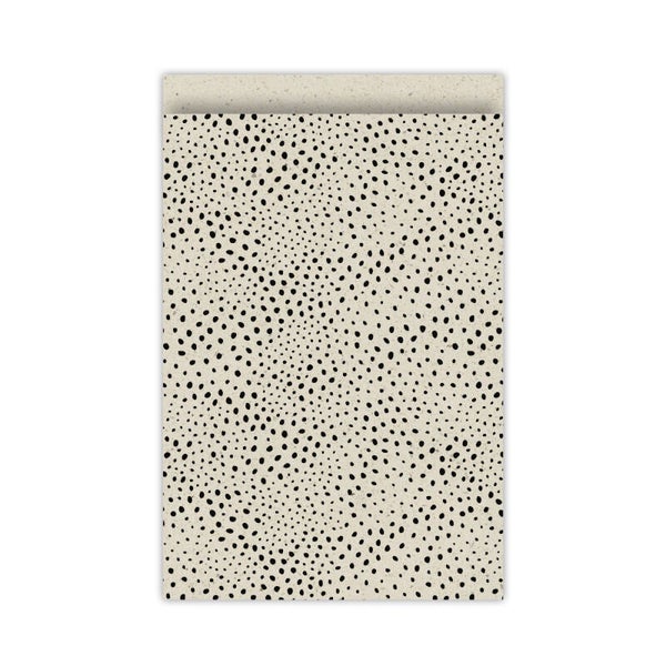 Cadeauzakje Flocks grass/zwart graspapier L