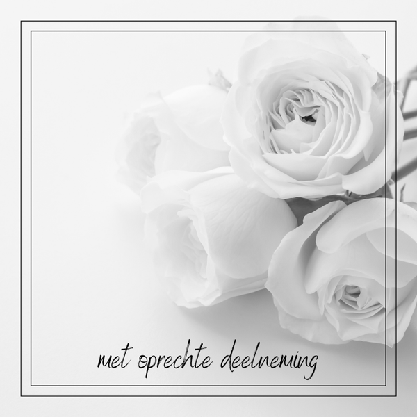 wenskaart deelneming witte roosjes COMING SOON