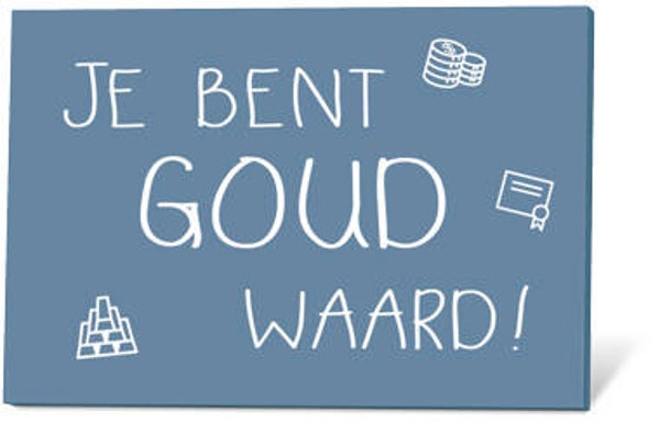 Kaart met bloemenzaadjes Je bent goud waard