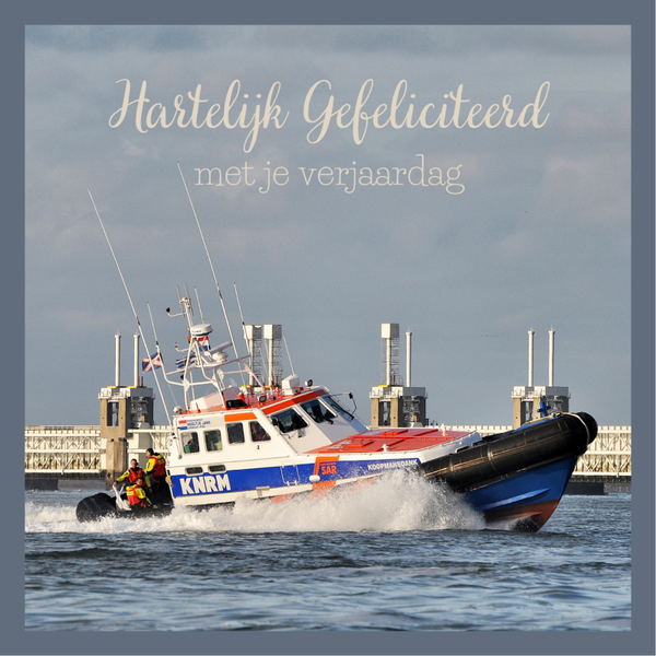 wenskaart hartelijk gefeliciteerd knrm boot