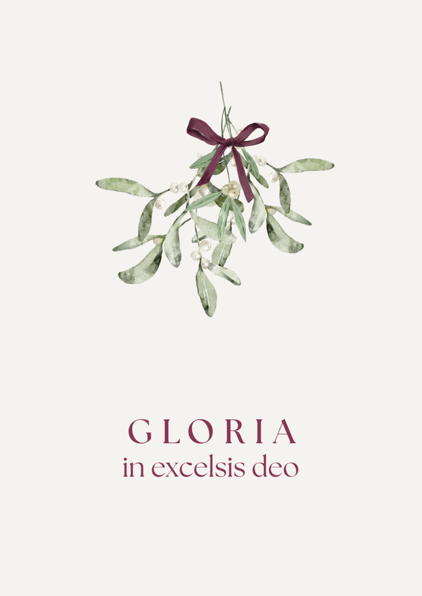 kerst ansichtkaart gloria in excelsis deo
