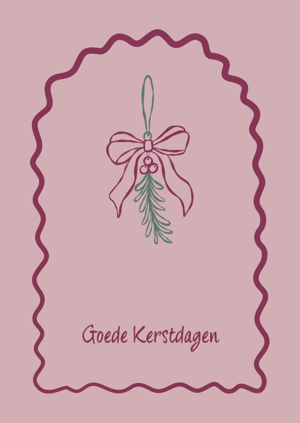 kerst ansichtkaart goede kerstdagen toefje
