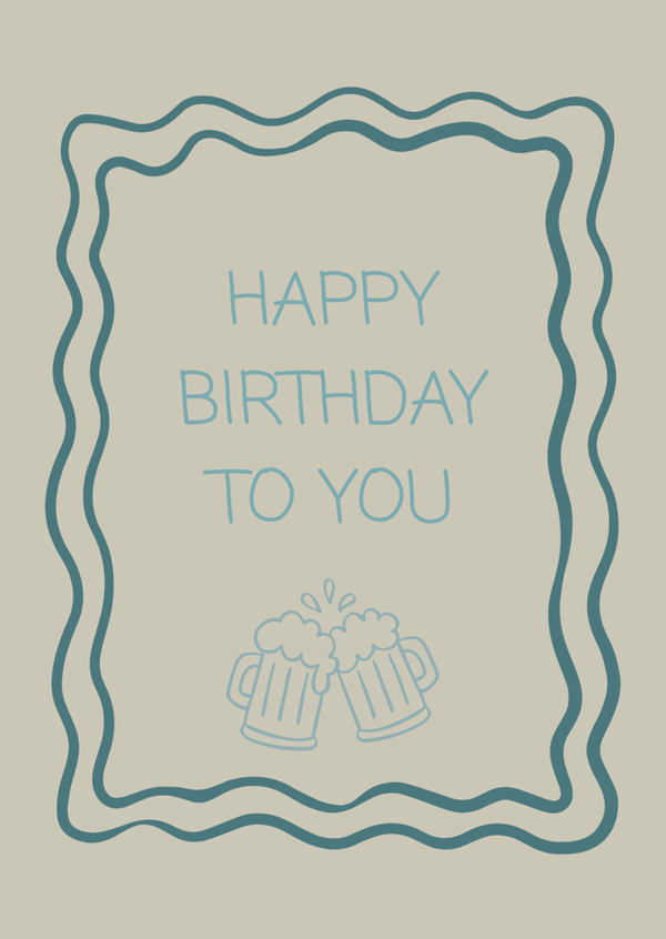 cadeaukaartje happy birthday bier