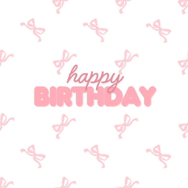 Wenskaart happy birthday strikjes roze