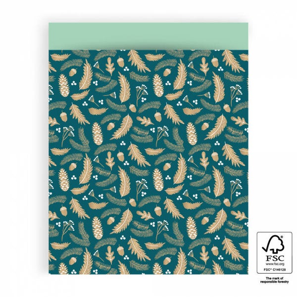 Cadeauzak forest jade gold XL