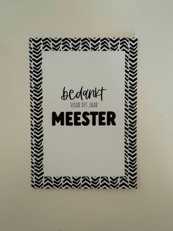 sale ansichtkaart bedankt voor dit jaar meester