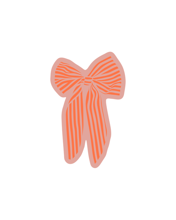 sticker strik coraal met licht roze