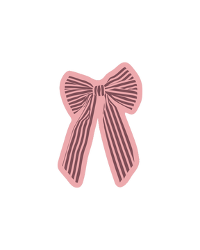 sticker strik donker rood met licht roze achtergrond