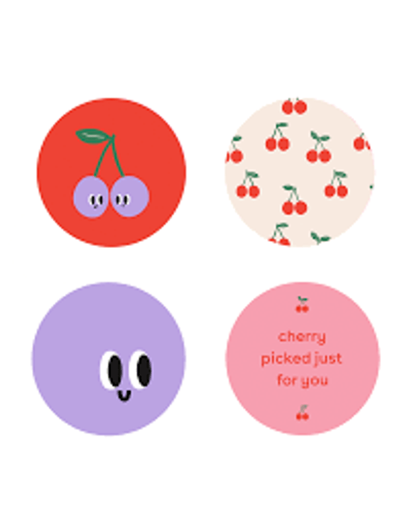 sticker kersen 4 stuks