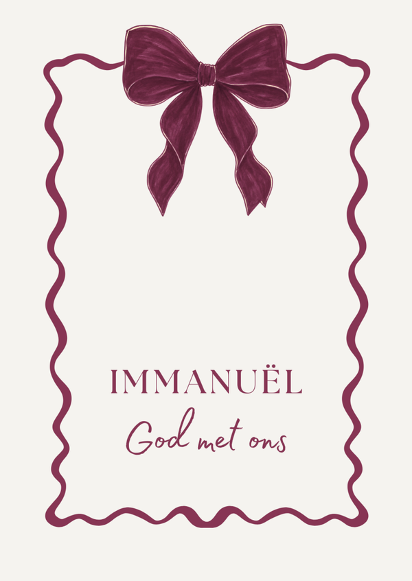 kerst ansichtkaart Immanuel God met ons