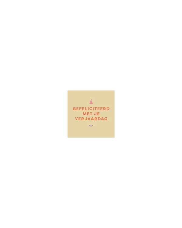 sticker gefeliciteerd met je verjaardag 50x50mm