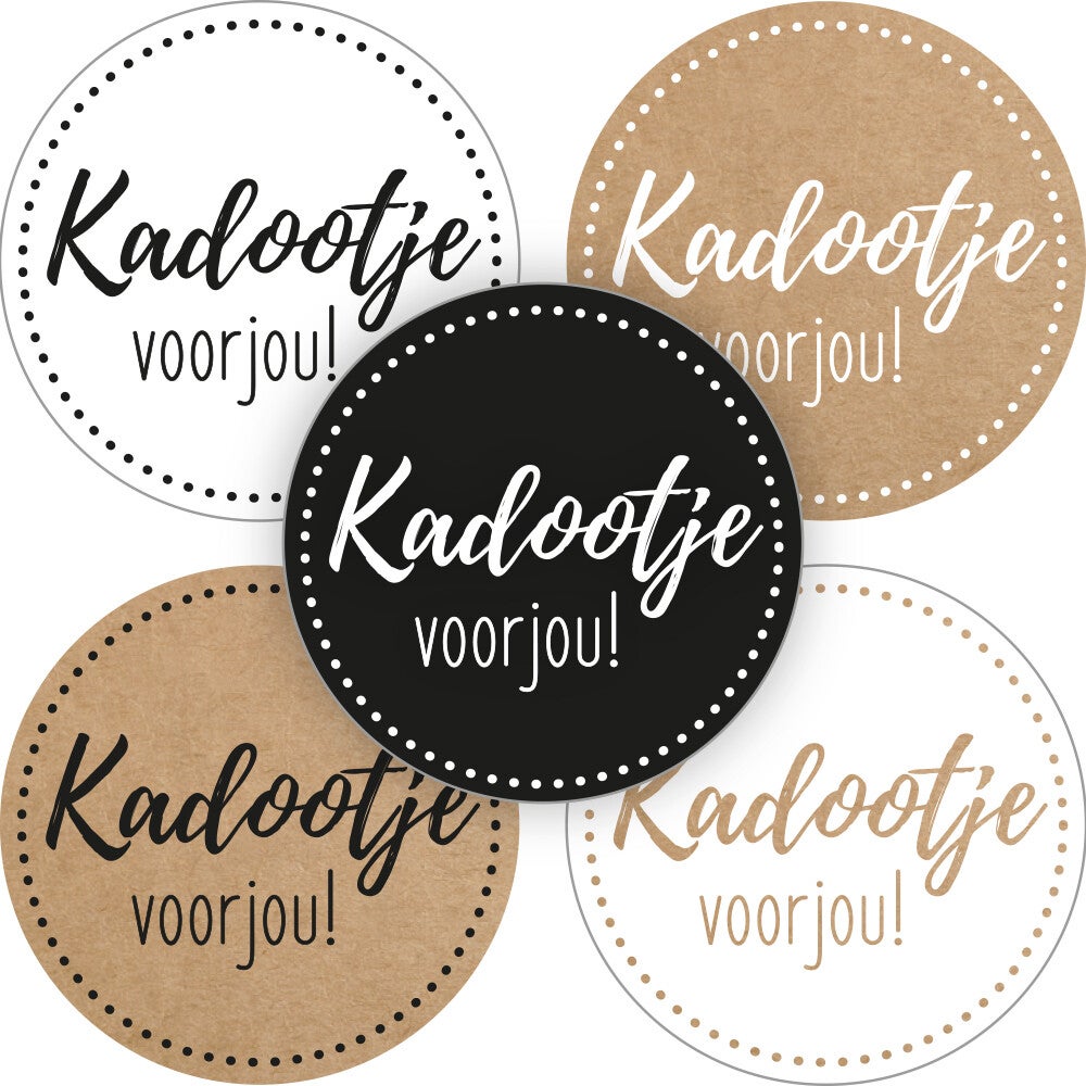 sticker kadootje voor jou 5 stuks
