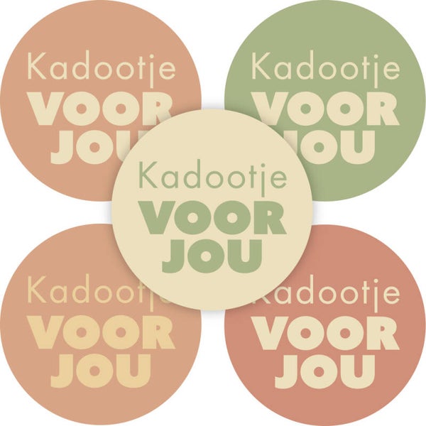 sticker kadootje voor jou 35mm 5 stuks