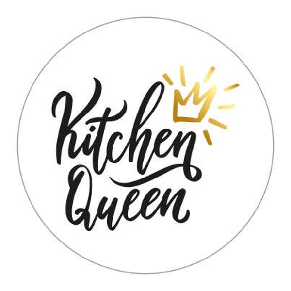 sticker kitchen queen 40mm