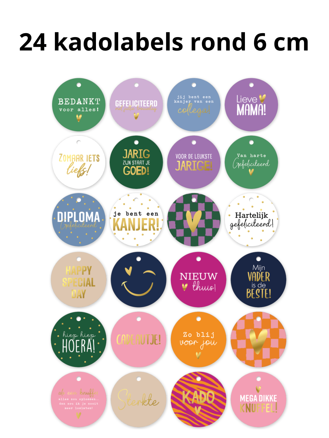 Set kadolabels rond