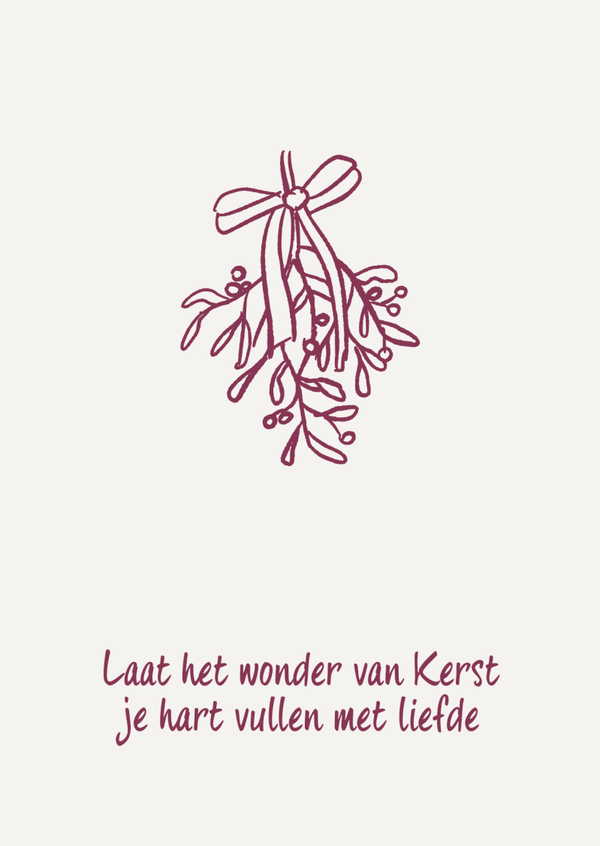 kerst ansichtkaart laat het wonder van kerst