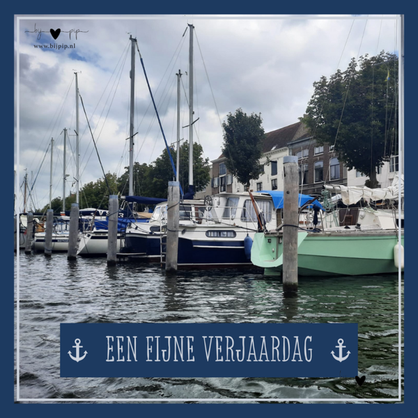 wenskaart een fijne verjaardag boten