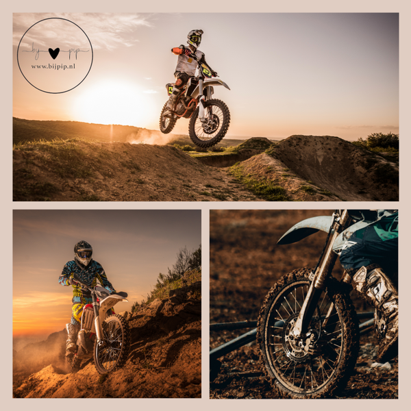 wenskaart collage crossmotor