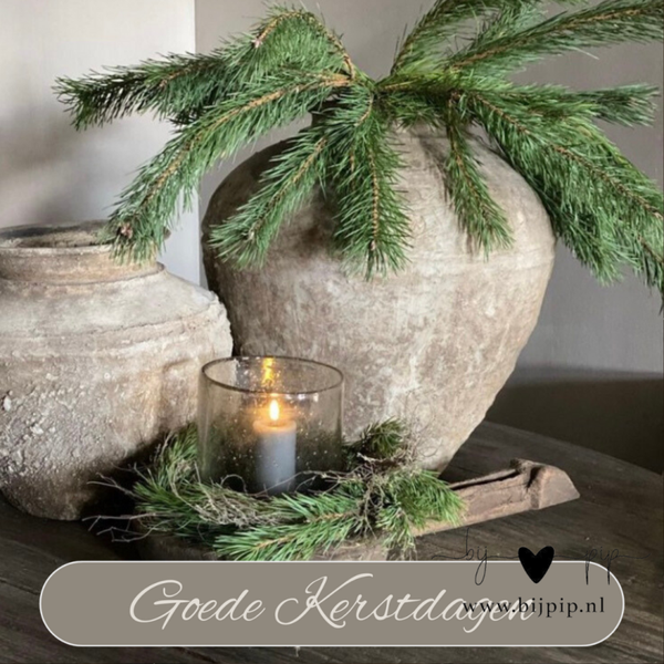 Kerst Goede kerstagen pot met groen