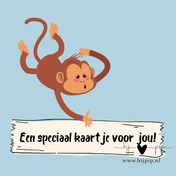 sale Wenskaart Een speciaal kaartje voor jou (aap)