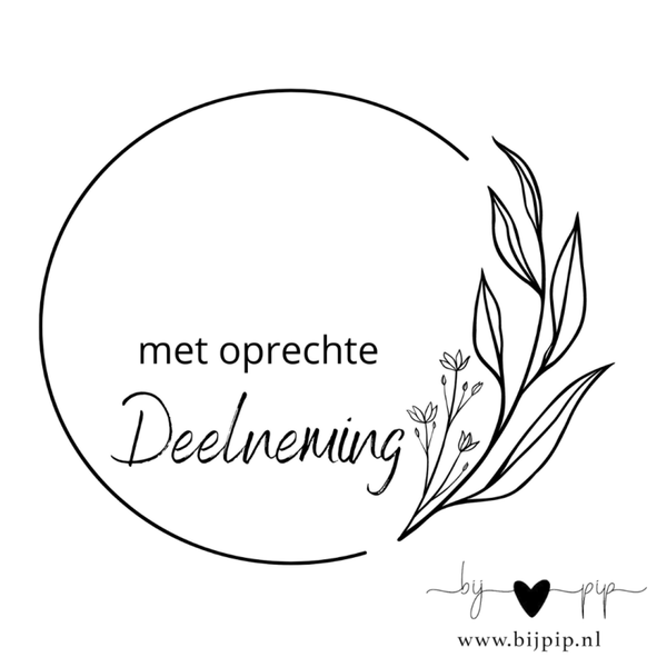 Wenskaart Deelneming rond + takje