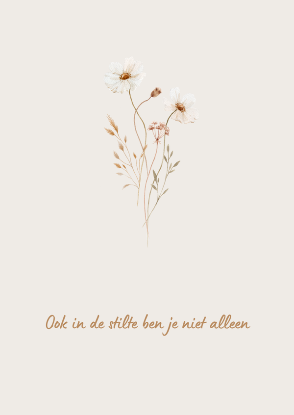 ansichtkaart ook in de stilte ben je nooit alleen