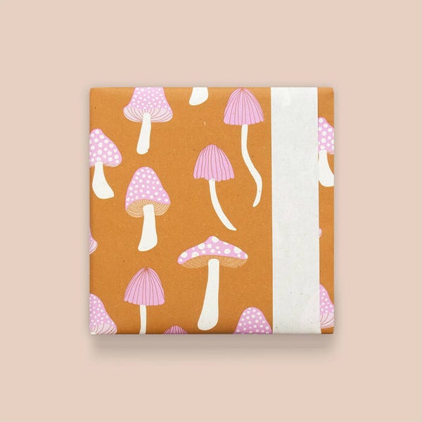 cadeaupapier paddestoelen dubbelzijdig