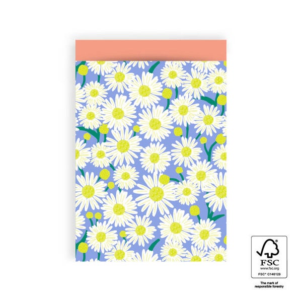 cadeauzakje daisy blue L