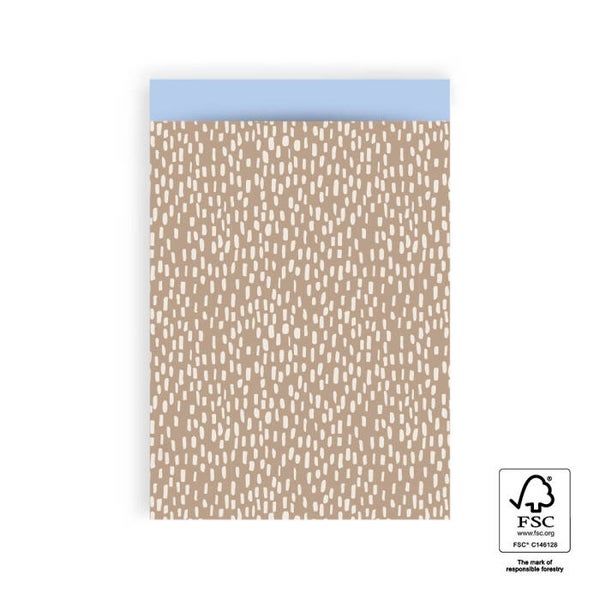 cadeauzakje Sparkles Taupe L