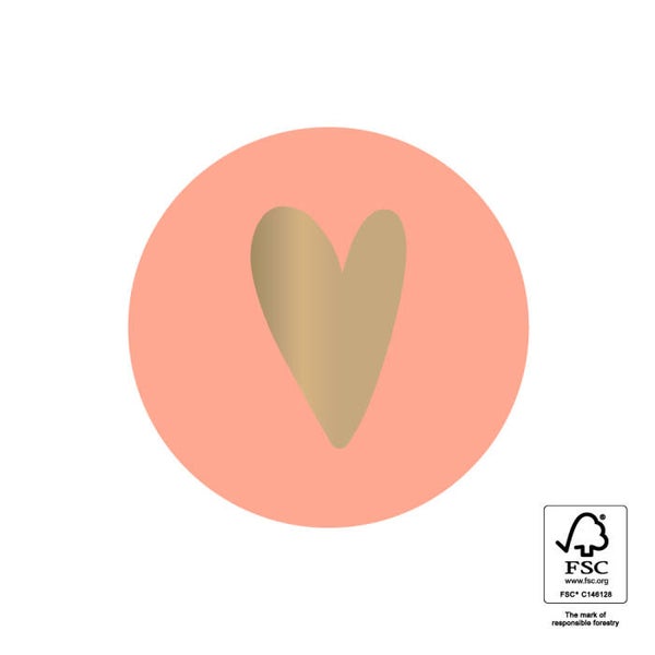 sticker hartje zalm 35mm