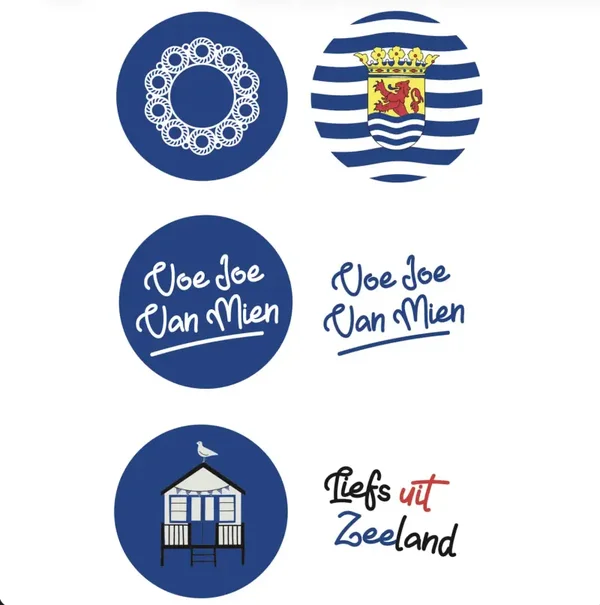 stickers zeeland 40mm 6 stuks