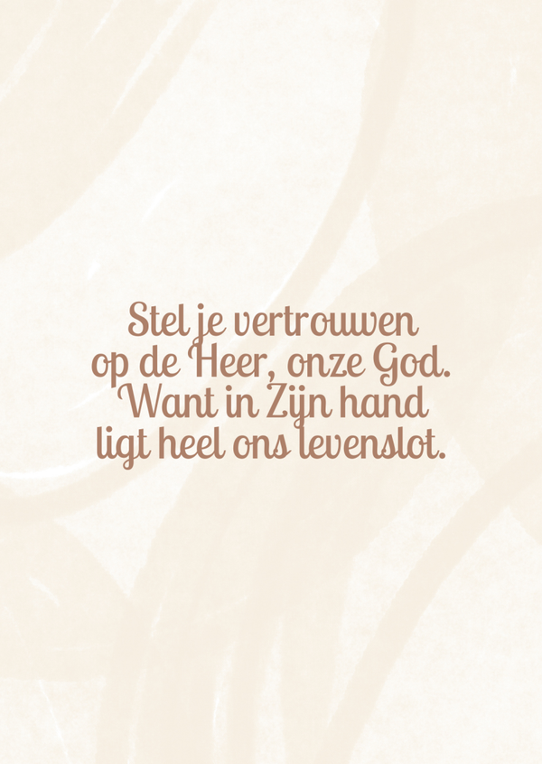 ansichtkaart stel je vertrouwen op de heer