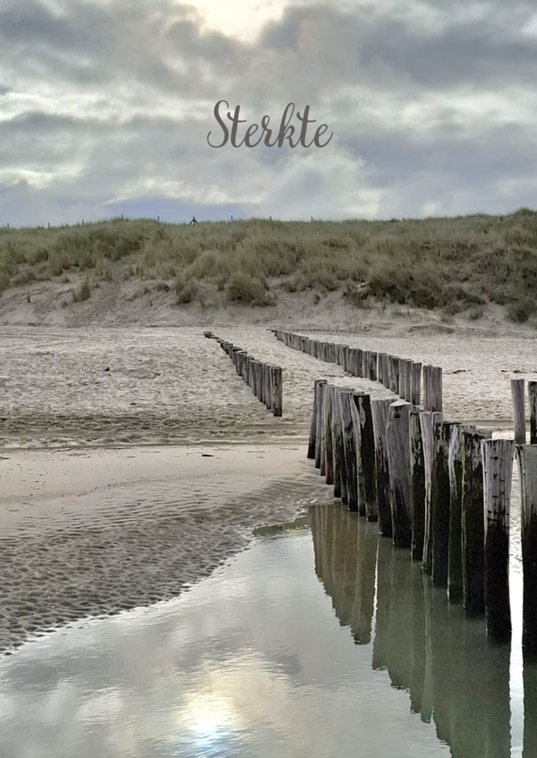 ansichtkaart sterkte strand