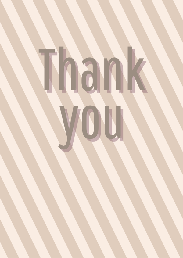 ansichtkaart thank you