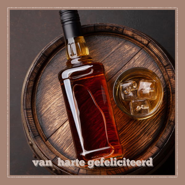 wenskaart van harte gefeliciteerd whiskey COMING SOON