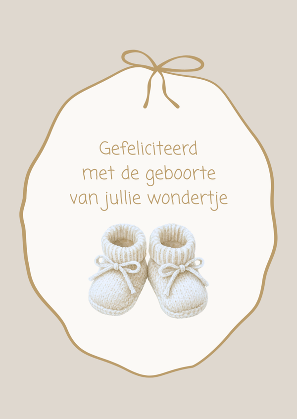 ansichtkaart gefeliciteerd met de geboorte van jullie wondertje
