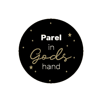 Sticker parel in Gods hand 40mm