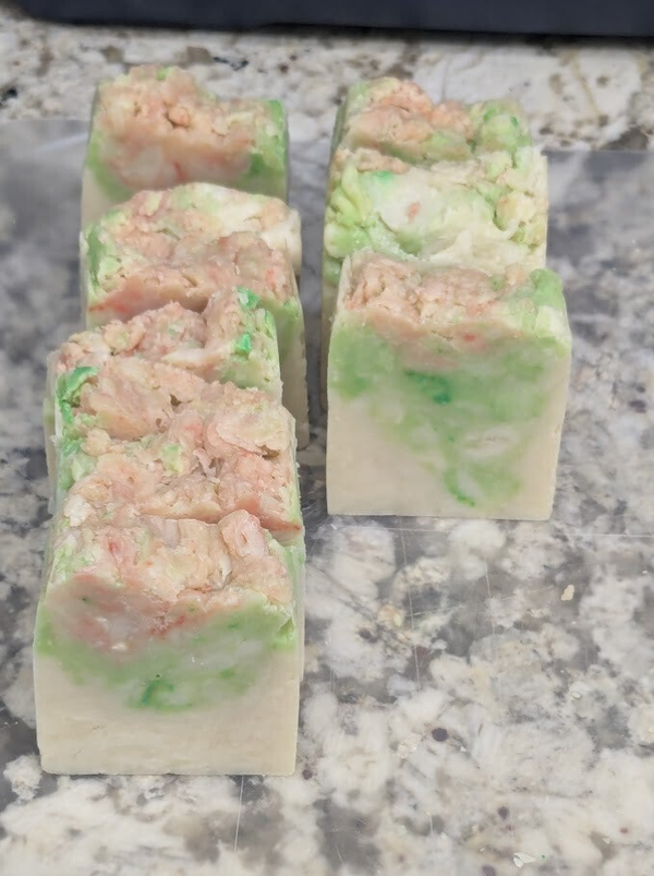 Homemade Christmas soap in Ocean Breeze scent