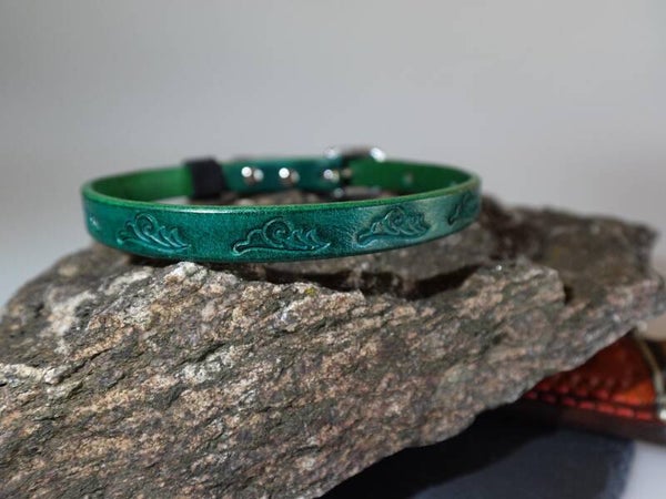 Hundehalsband handgefertigt mit Muster