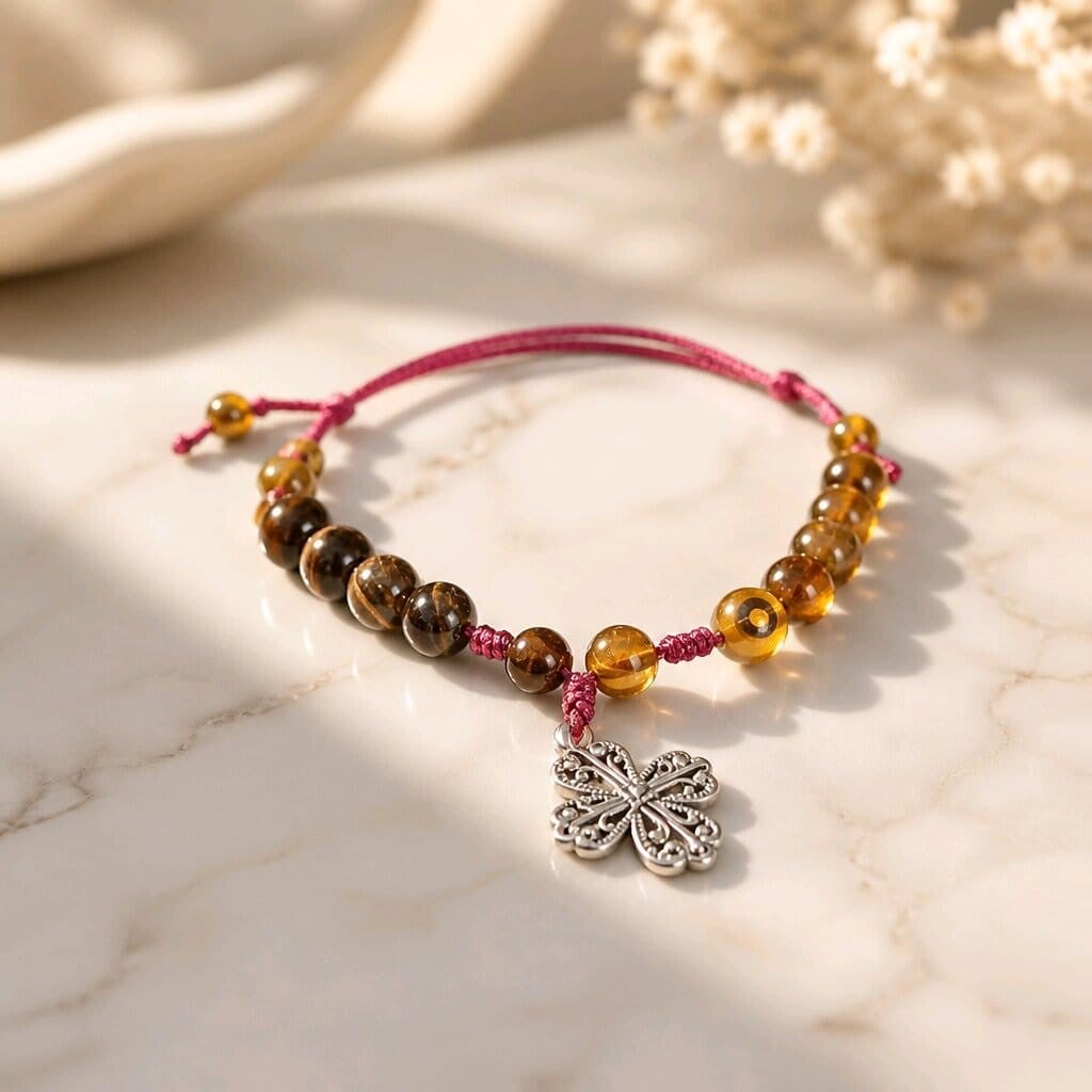 Handgeknüpfter Mini- Rosenkranz als Armband