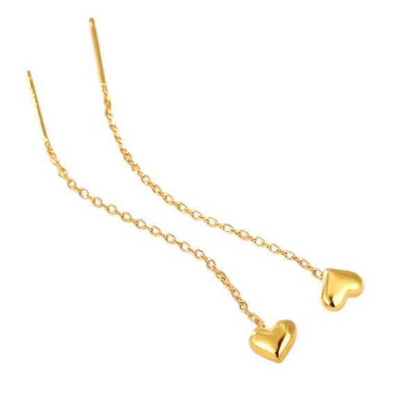 HEART THREAD EARRINGS