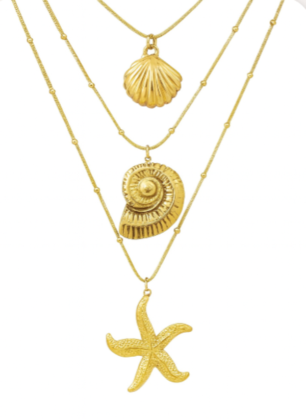 3 SHELLS NECKLACE