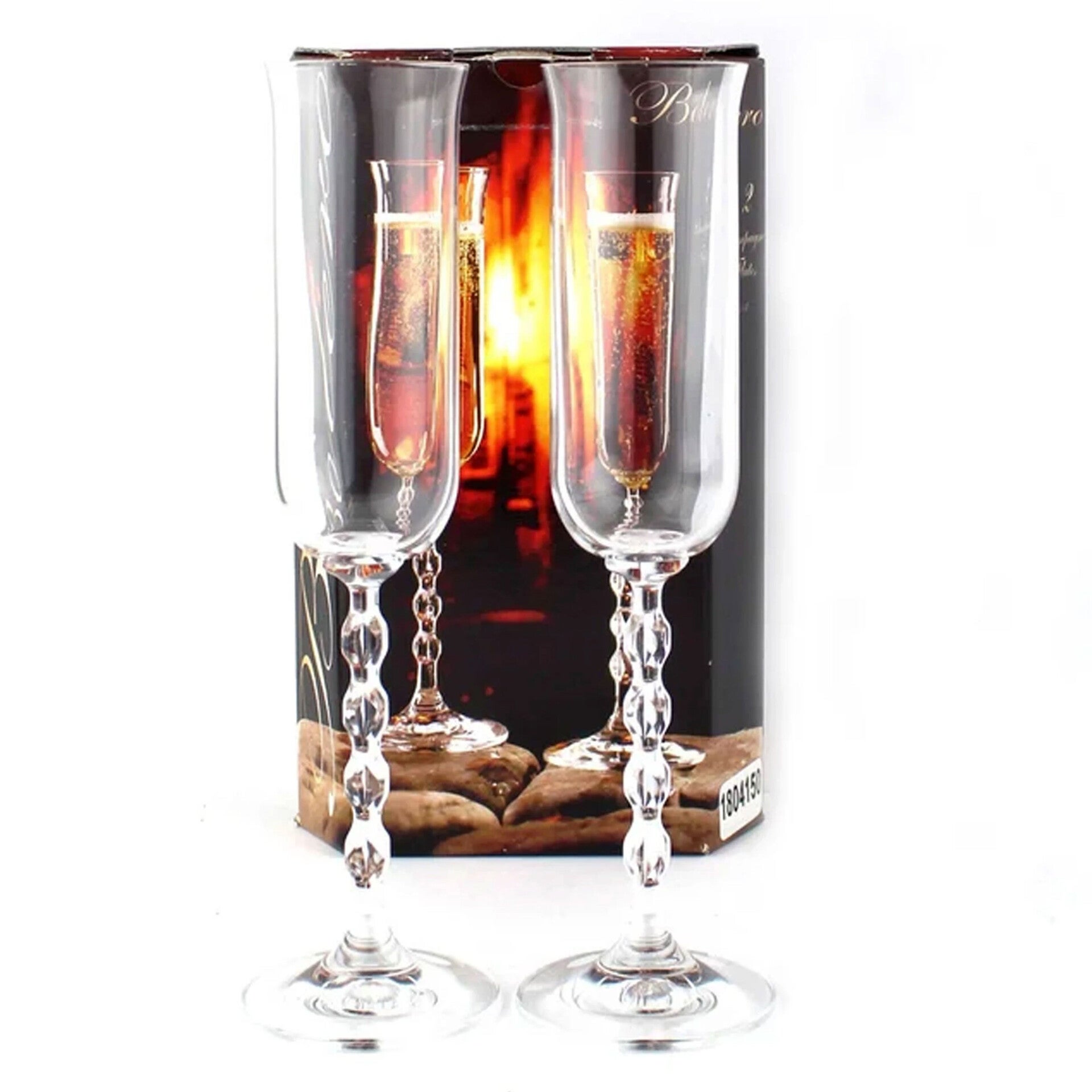 Champagneglazen Bolero flutes met gedraaide steel