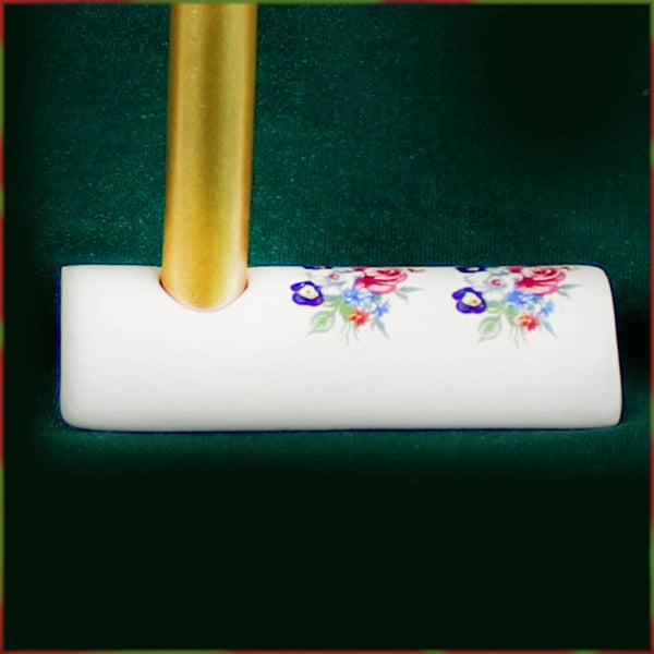 Vintage mini kandelaar messenlegger met 2 kaarsen Glühweinkruiden & kerstkaart