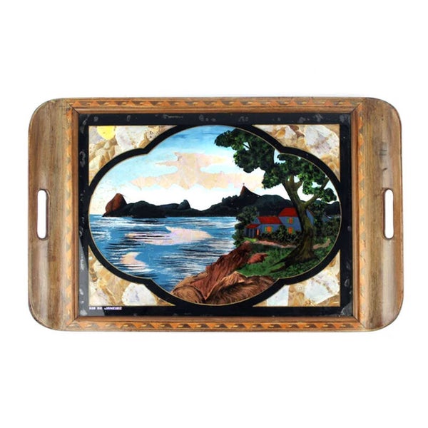 Dienblad met vlindervleugels Rio de Janeiro jaren 50