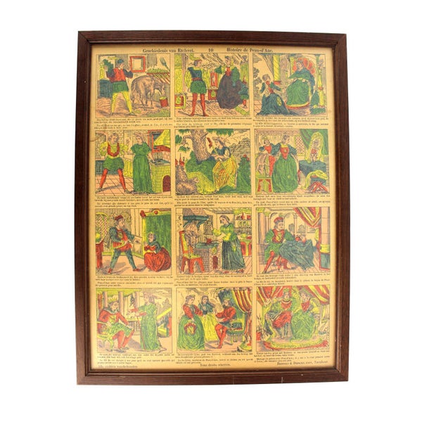 Ezelsvel sprookje litho 12 afbeeldingen Brepols & Dierckx