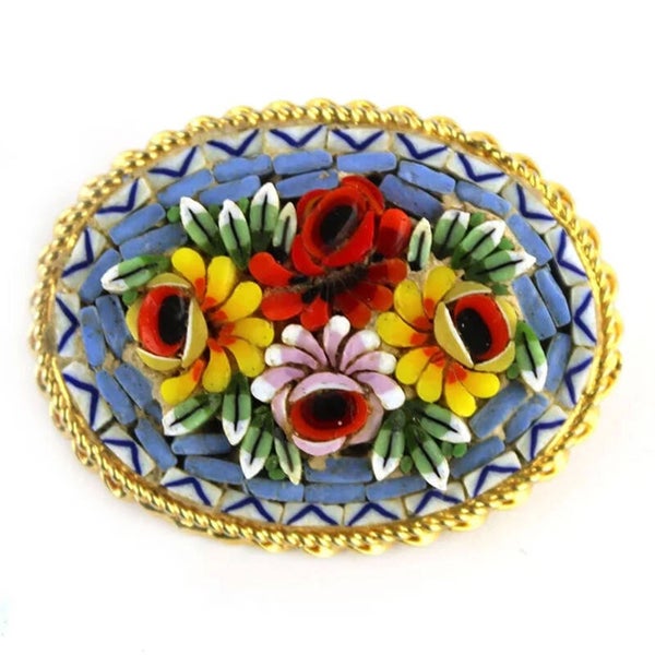Broche micro mozaïek Millefiori