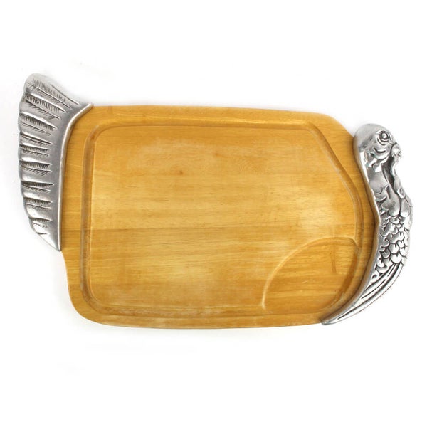 Serveerplank met kalkoen van hout en aluminium – Winsome design