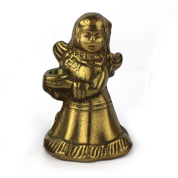 Kandelaar van messing engeltje